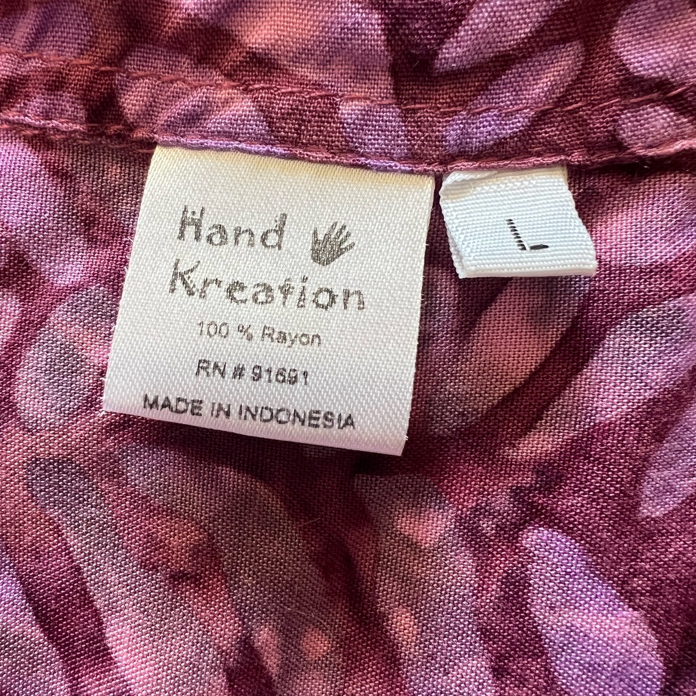 💜Batik Sleeveless Mini Dress in Purple by Hand Kreation - Picture 4 of 4